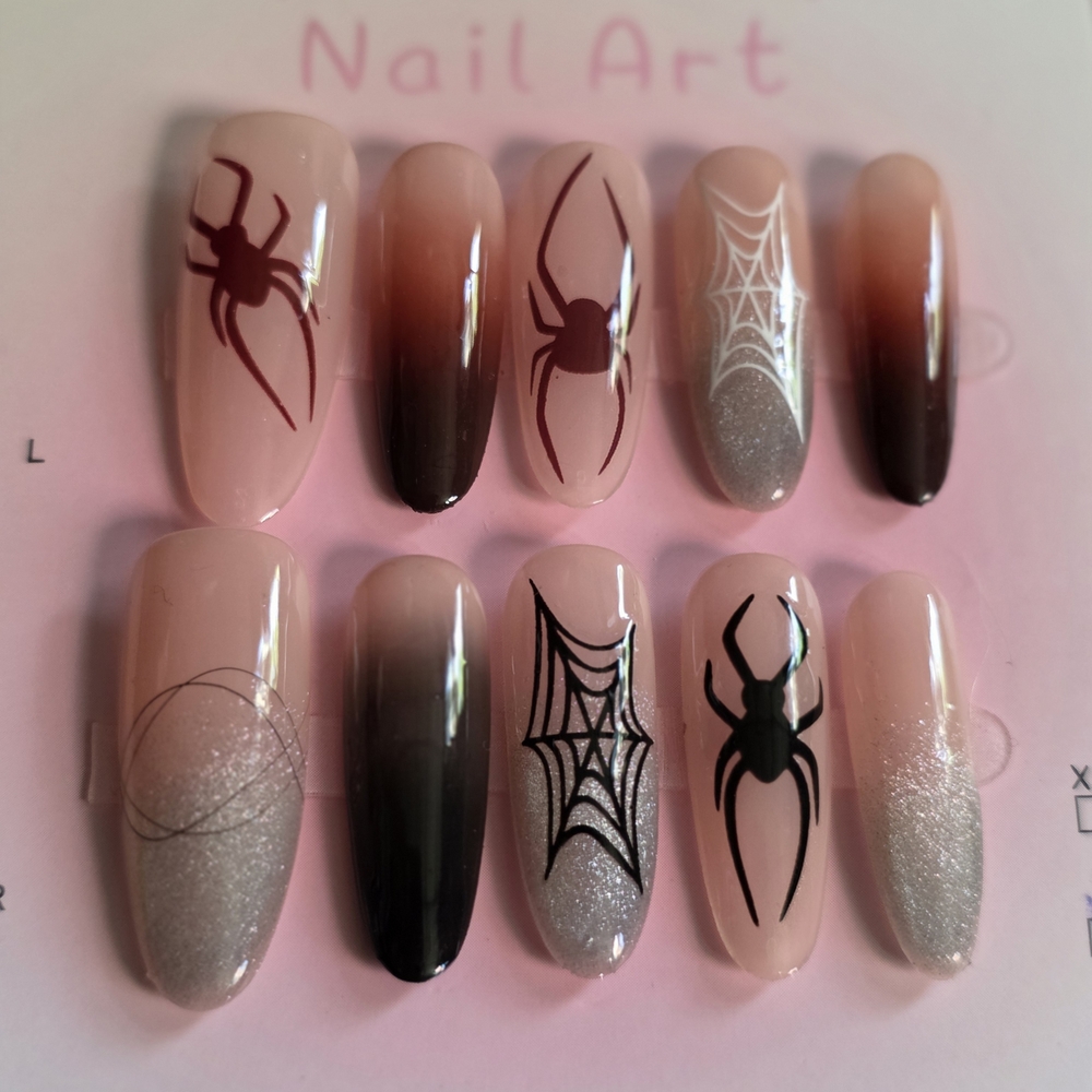 18. Spider and Web Nail Art Set